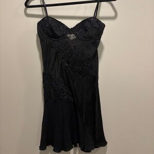Rumored Underwire Bustier Slip Satin-like Dress